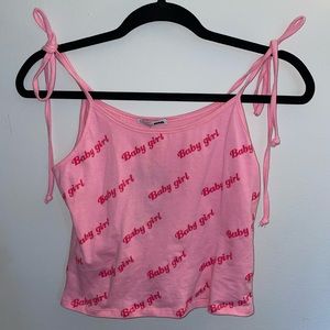 Pink tie cami from Fashionova size M, new with tags